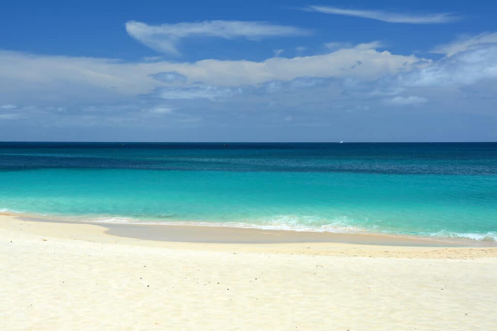 Beautiful Sands Beach On Grenada Island, Caribbean Sea Turquoise